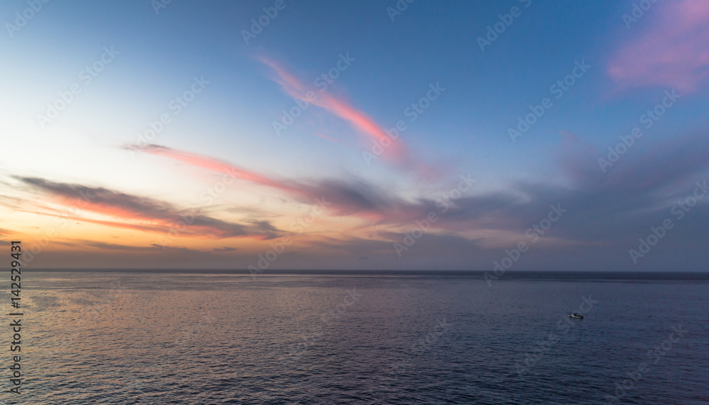 Havana, Cuba - March 28, 2016: Caribbean Sea from Havana, Cuba Havana, Cuba - March 28, 2016: Caribbean Sea from Havana, Cuba