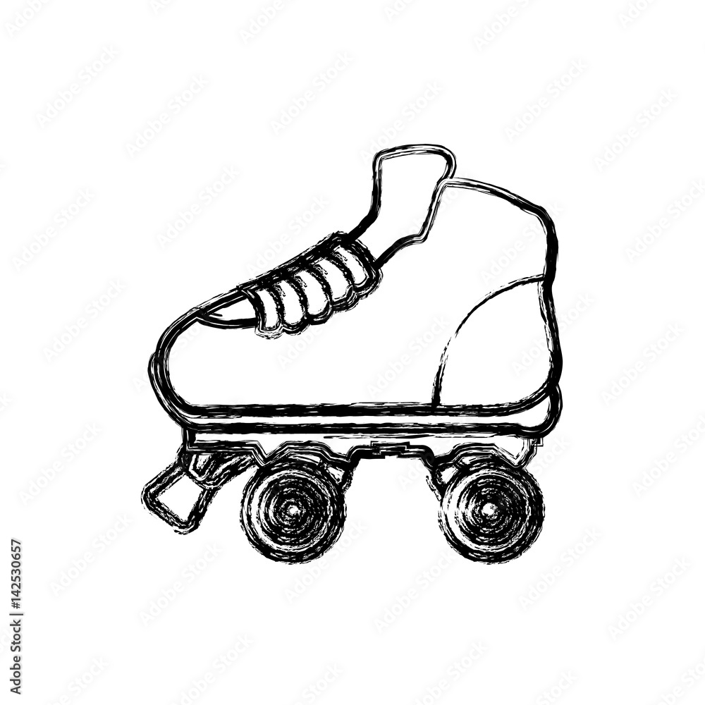 Rollers and ice skates sport vector,illustration, icon Rollers and ice skates sport vector,illustration, icon