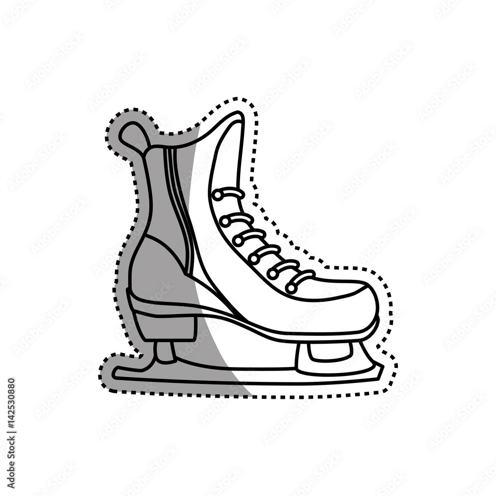 Rollers and ice skates sport vector icon