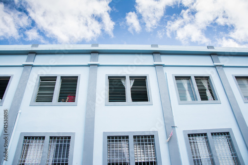 Wallpaper Mural A Very Blue Appartment Building In Granada, Nicaragua Torontodigital.ca