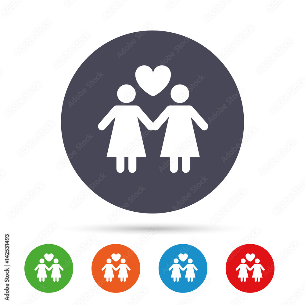 Couple sign icon. Woman love woman. Lesbians. Couple sign icon. Woman love woman. Lesbians.