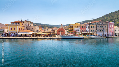 The port of Gaios, the capital of the Greek island of Paxos, nearby Corfu island, Europe.