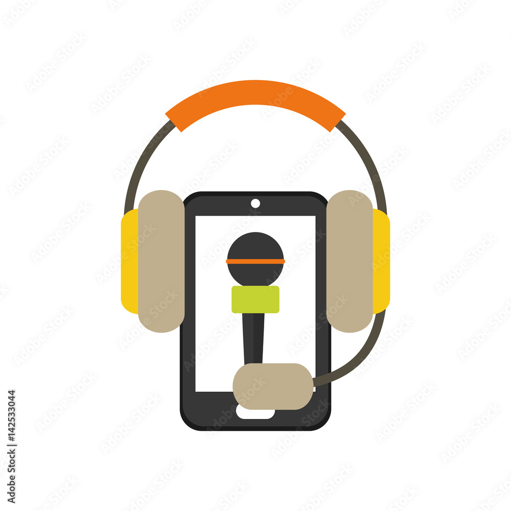 Fototapeta premium News in smartphone icon vector illustration graphic design