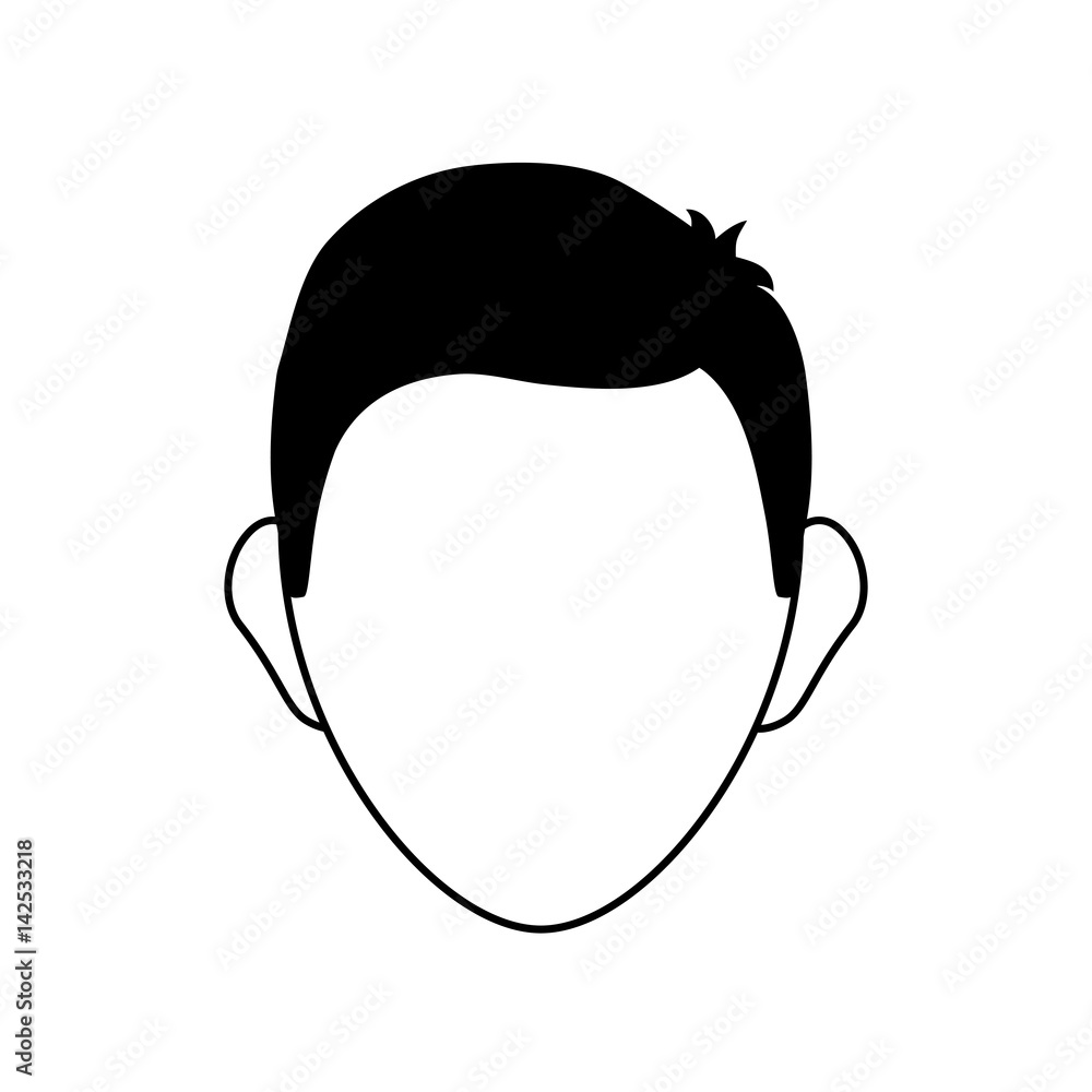 Man faceless head icon vector illustration graphic design Man faceless head icon vector illustration graphic design