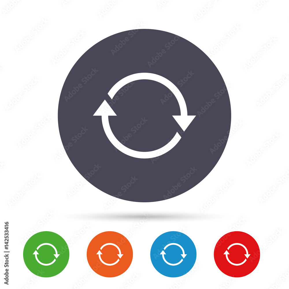 Rotation icon. Repeat symbol. Refresh sign.