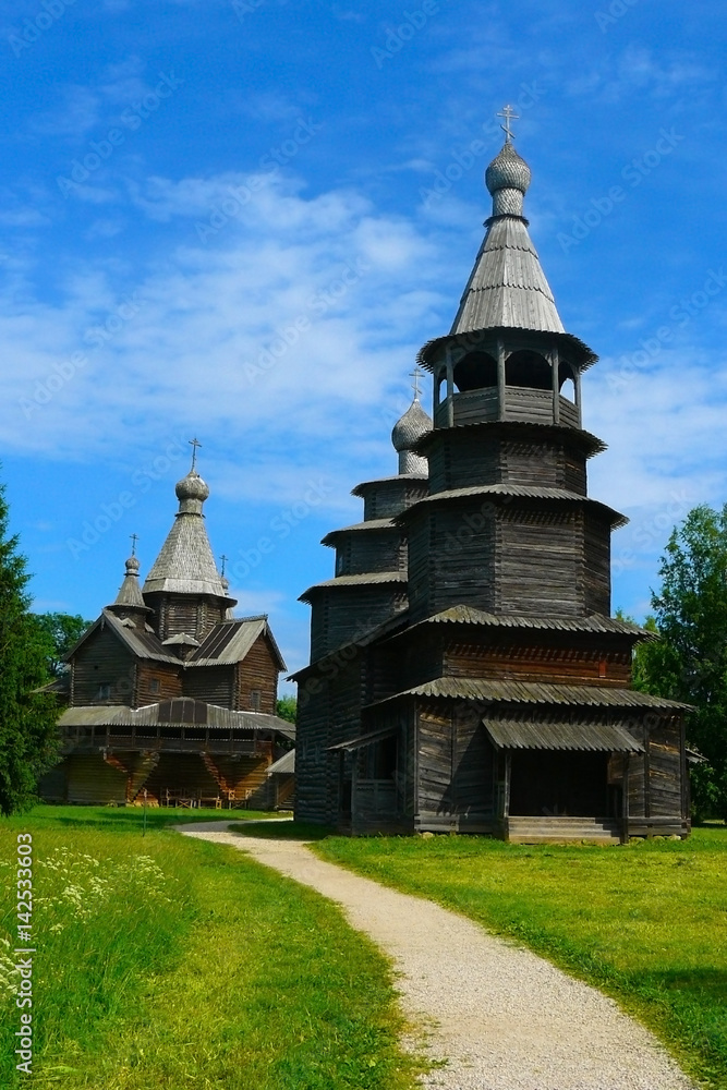 Russia, Novgorod Region, Museum of Wooden Architecture Vitoslavlitsy