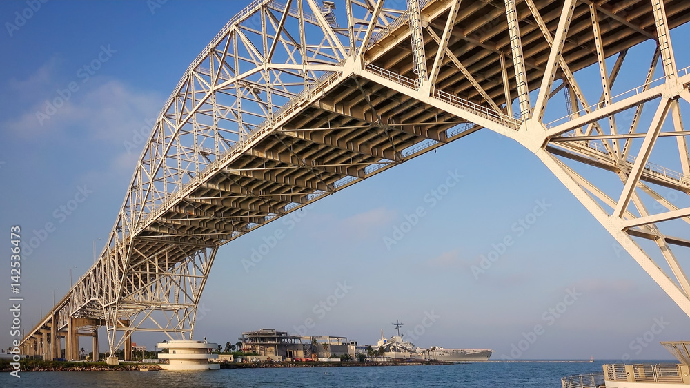 Corpus Christi Harbor Bridge in the Port of Corpus Christi, Texas