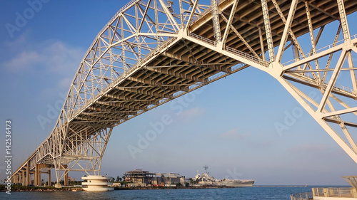 Corpus Christi Harbor Bridge in the Port of Corpus Christi, Texas photo