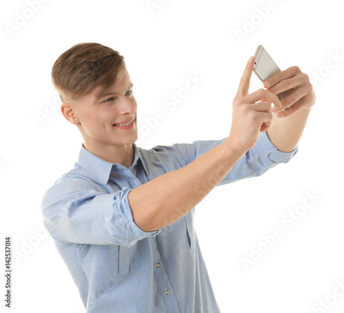 Handsome young man taking s...