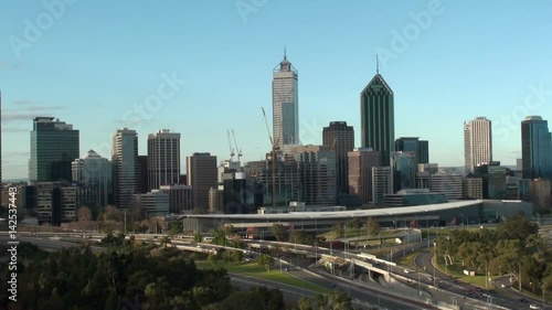 View on the Skyline of Perth in Western Australia.