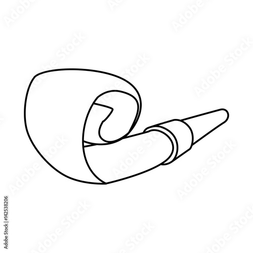 Party whistle horn icon vector ilustration graphic design