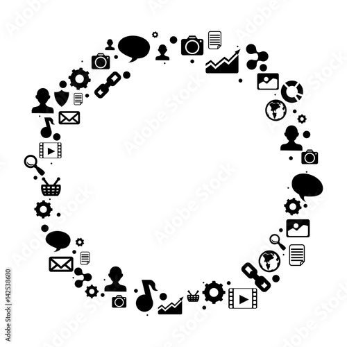 Social media network icon vector ilustration graphic design