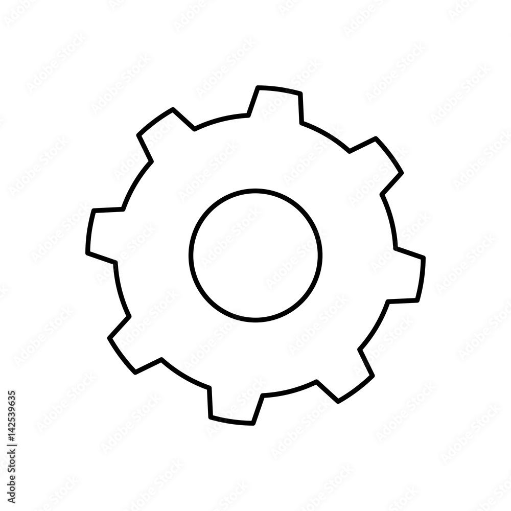 Gear machinery piece icon vector illustration graphic design Gear machinery piece icon vector illustration graphic design
