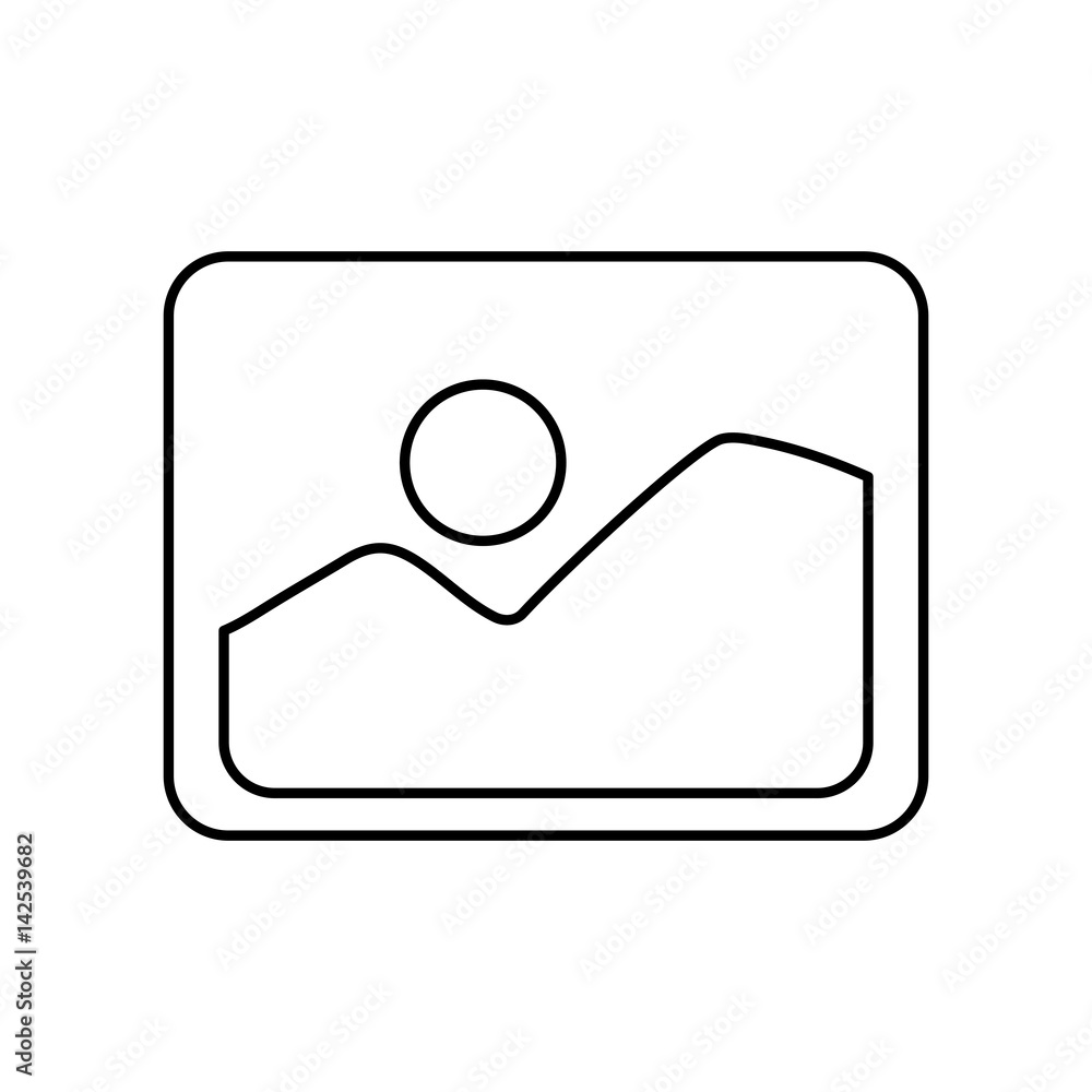 Picture of landscape icon vector illustration graphic design Picture of landscape icon vector illustration graphic design