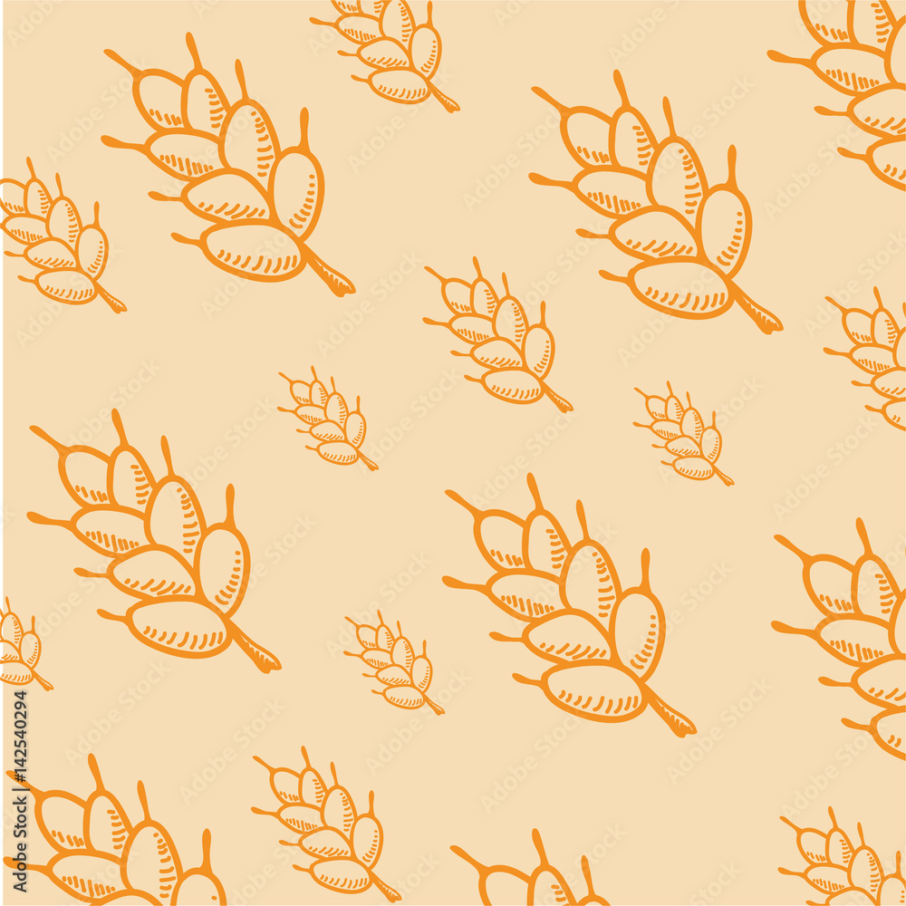 Obraz premium Wheat natural food icon vector illustration graphic design