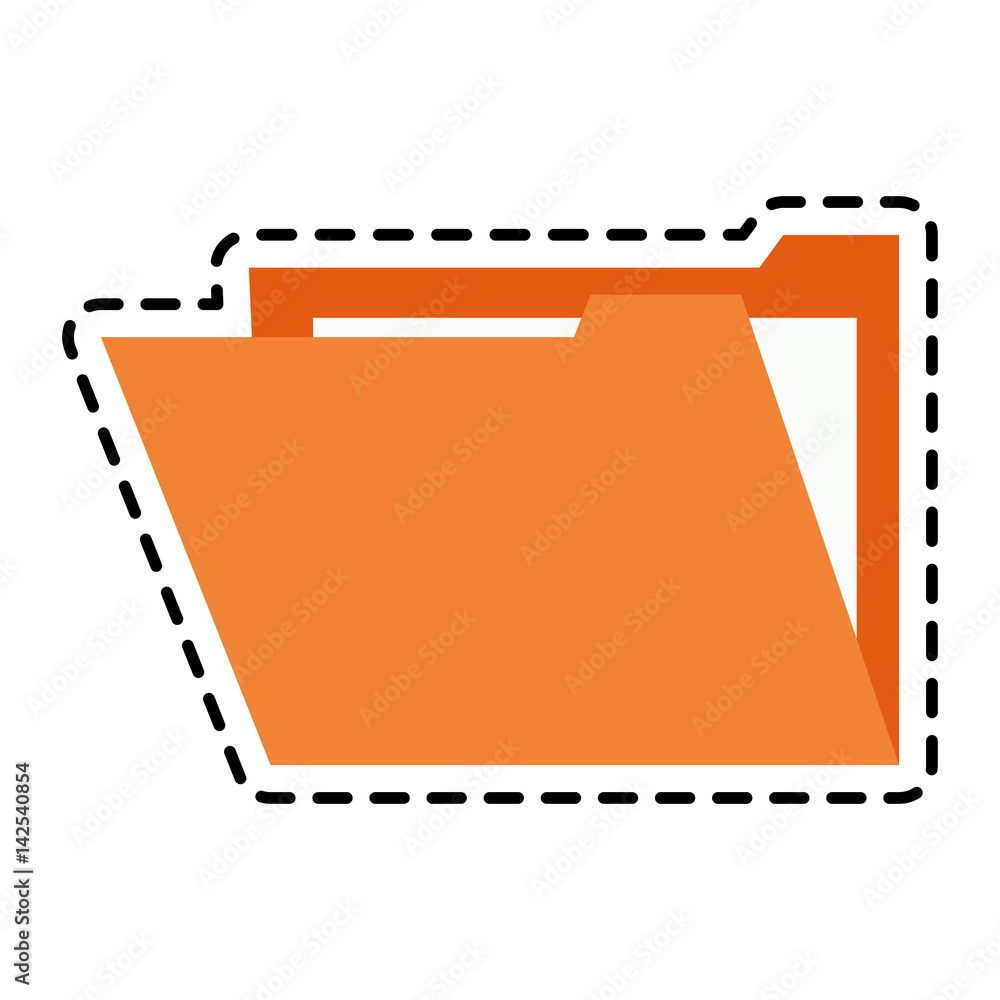 Fototapeta premium document folder icon over white background. colorful design. vector illustration