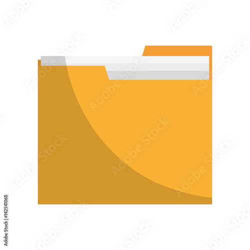 document folder icon over white background. colorful design. vector illustration