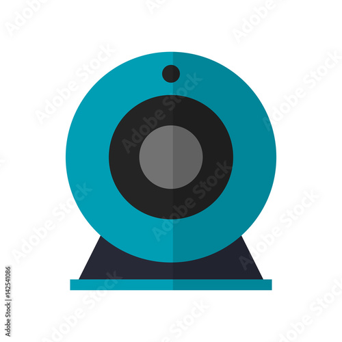 web cam device icon over white background. colorful design. vector illustration