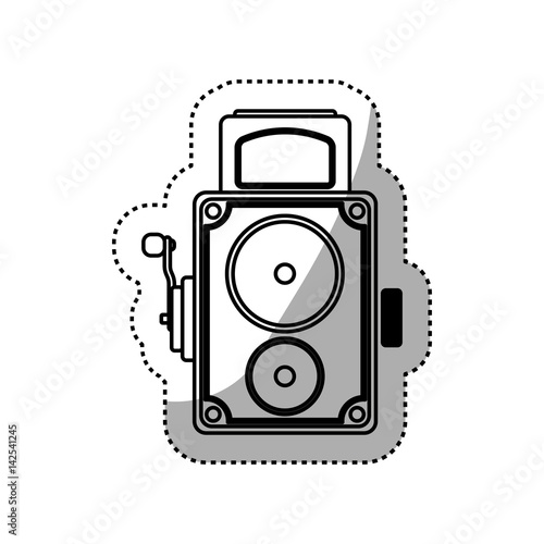 Vintage retro videocamera icon vector illustration graphic design