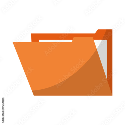 document folder icon over white background. colorful design. vector illustration