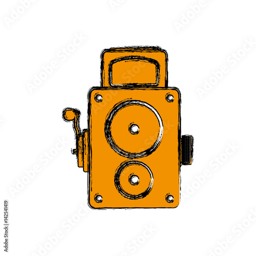 Vintage retro videocamera icon vector illustration graphic design