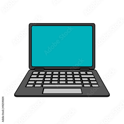 laptop computer icon image vector illustration design 