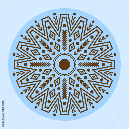 Henna tattoo brown mehndi flower template doodle ornamental lace decorative e...