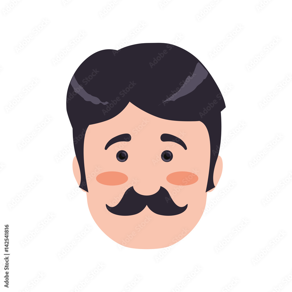 Man face cartoon icon vector illustration graphic design Man face cartoon icon vector illustration graphic design