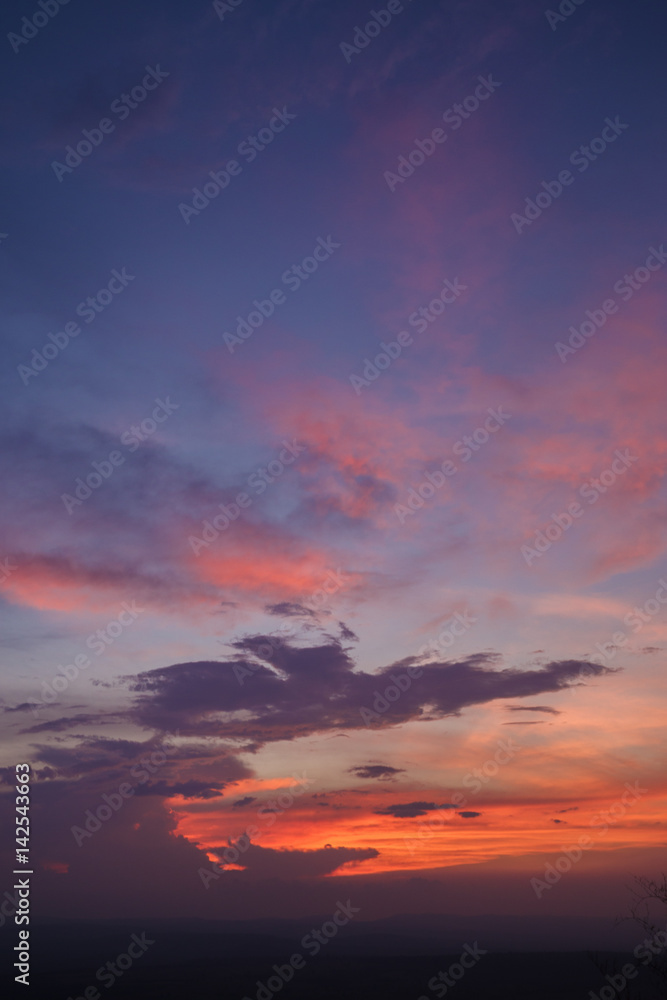 cloudscape in twilight time