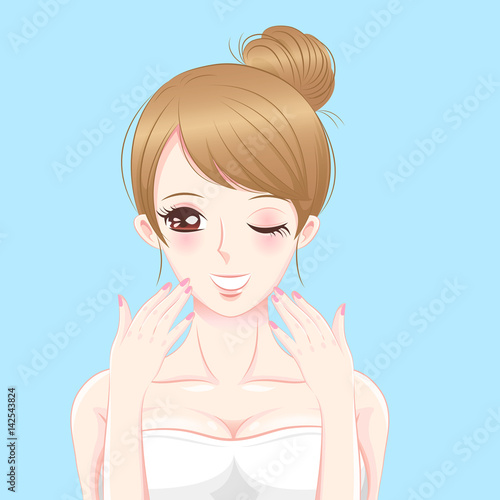 woman with nail beauty