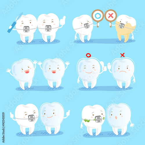 cartoon tooth wear brace