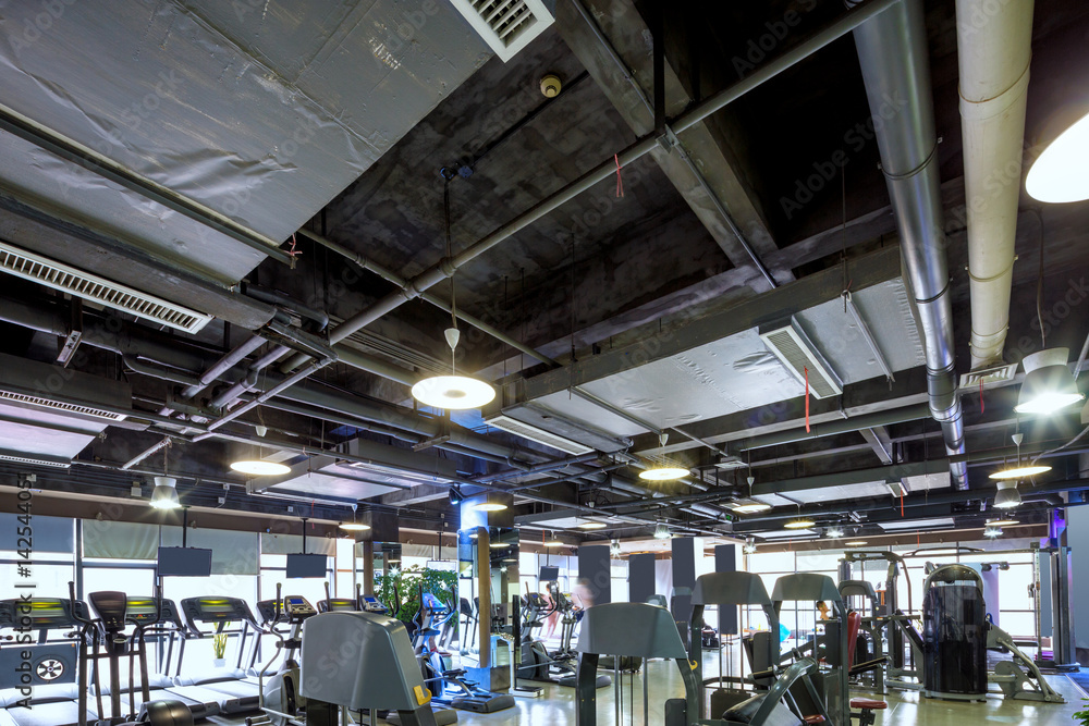 interior of modern gym interior of modern gym