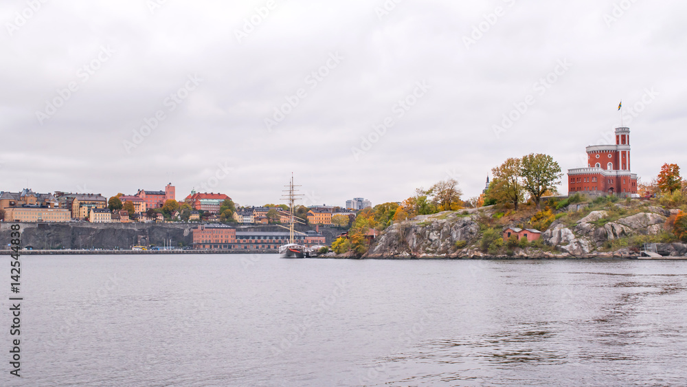 The scenic view along Lake Mälaren 