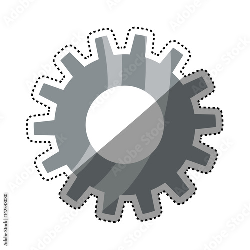 Gear machinery piece icon vector illustration graphic design