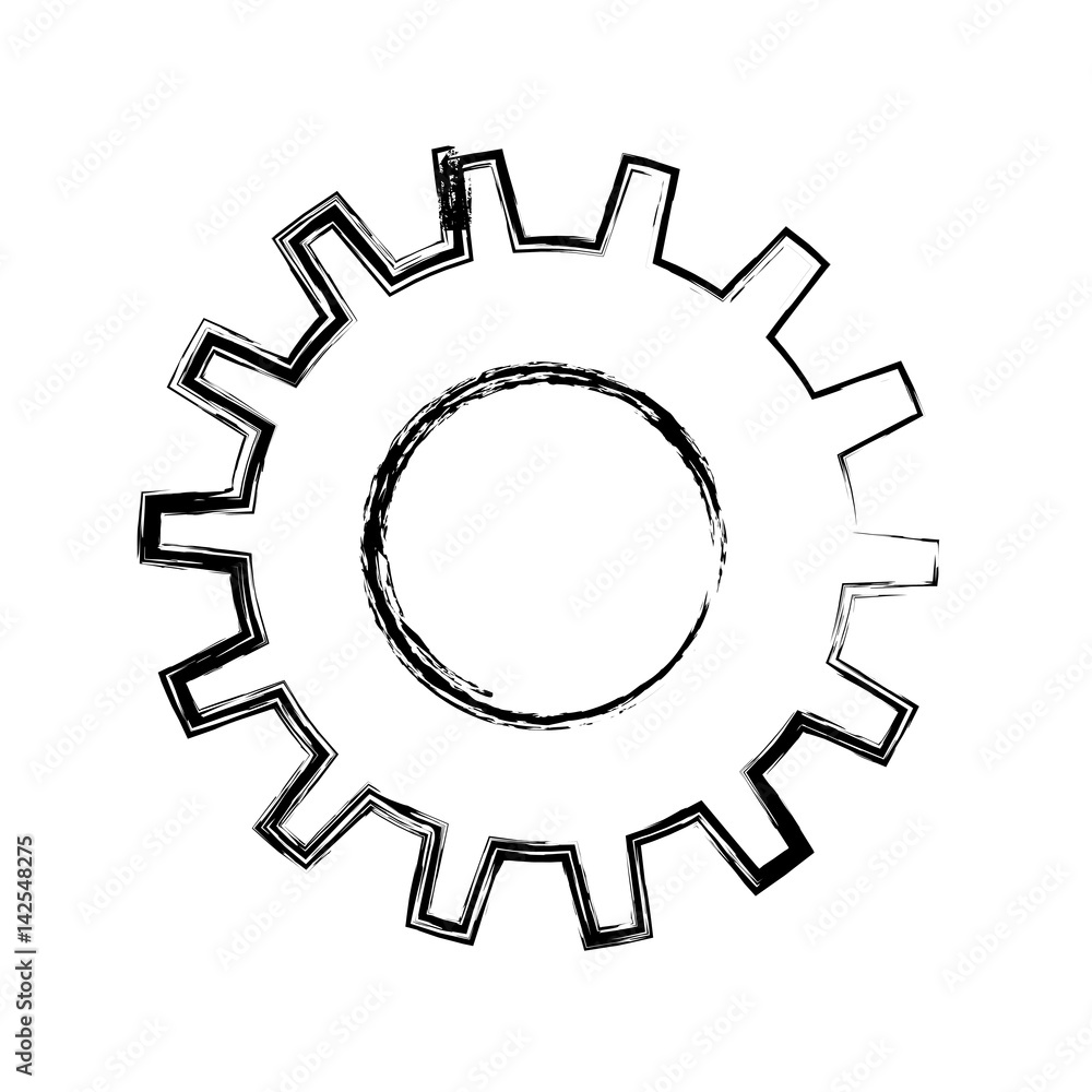 Gear machinery piece icon vector illustration graphic design Gear machinery piece icon vector illustration graphic design