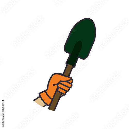 Shovel gardening tool icon vector illustration graphic design