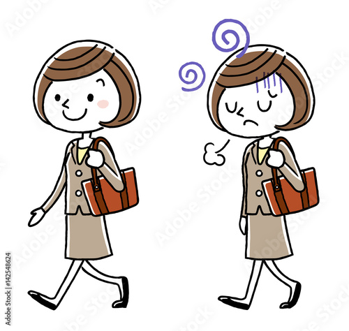 ビジネスウーマン：歩く、バリエーション