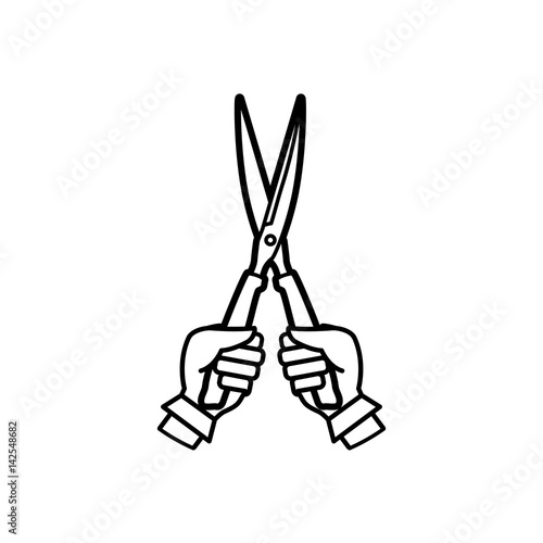 pruning shears gardening tool icon vector illustration graphic design