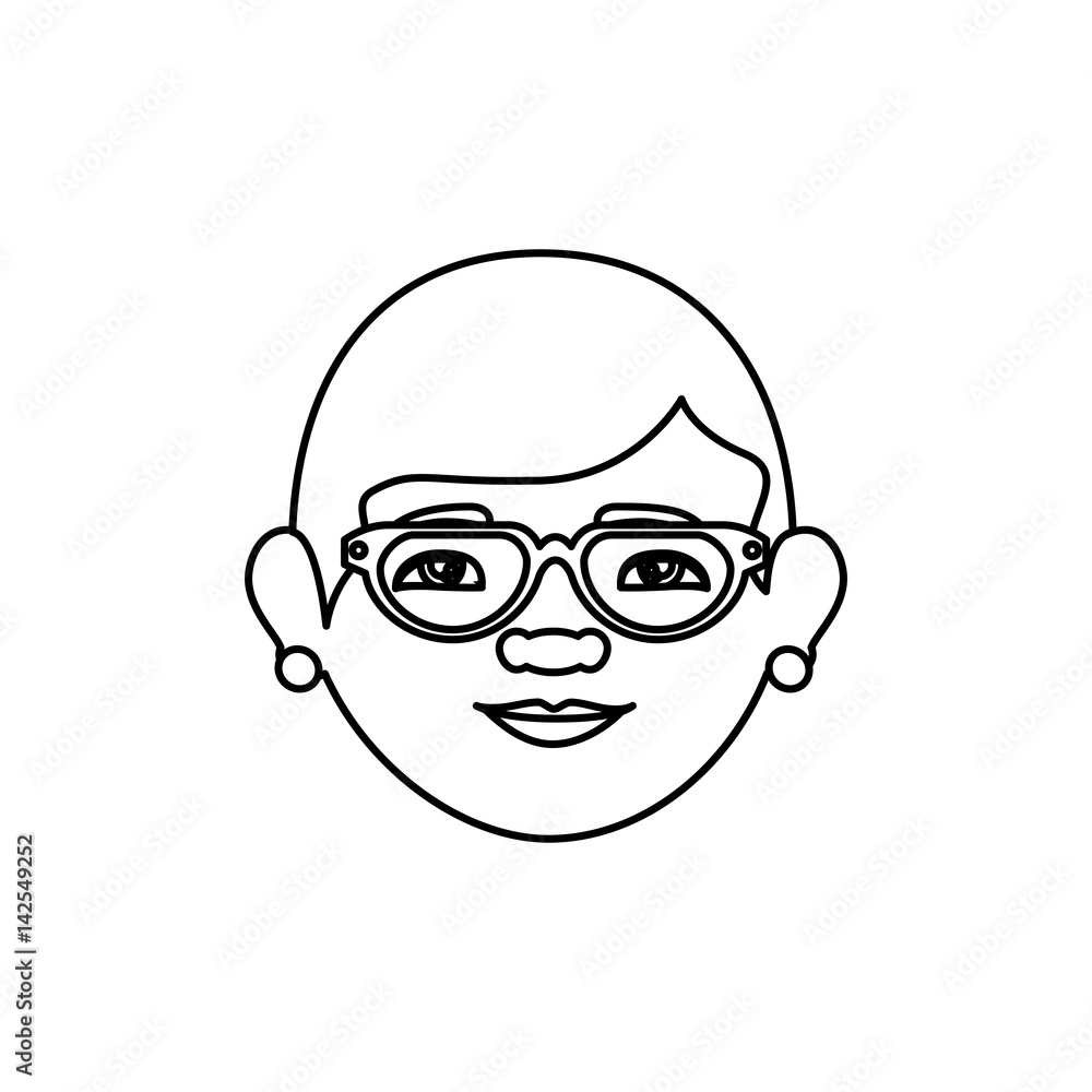 grandmother avatar character icon vector illustration design