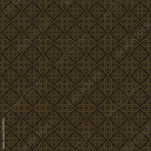 Line Thai.Thai Style Pattern Seamless Background ,Vector illustration