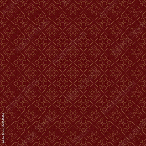 Line Thai.Thai Style Pattern Seamless Background ,Vector illustration