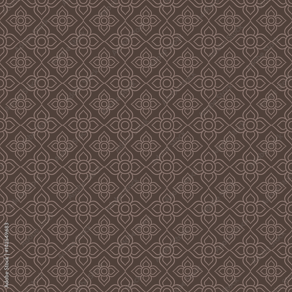 Line Thai.Thai Style Pattern Seamless Background ,Vector illustration Line Thai.Thai Style Pattern Seamless Background ,Vector illustration