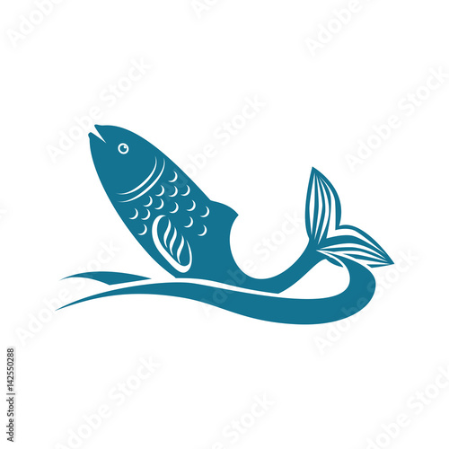 delicious fish sea food vector illustration design
