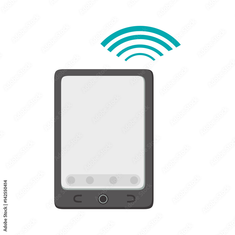 smartphone with connection wifi vector illustration design