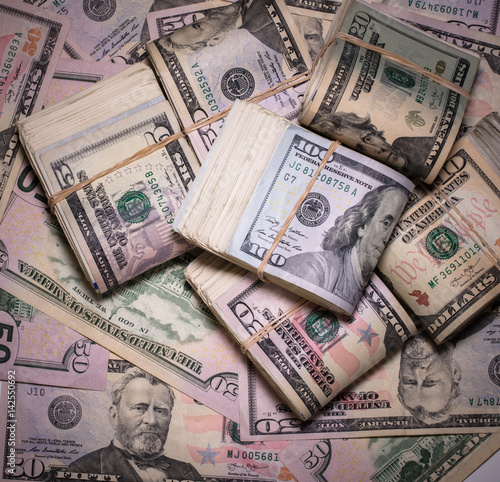Bundles of American cash