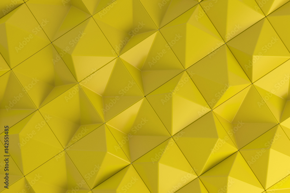 Pattern of yellow pyramid shapes Pattern of yellow pyramid shapes