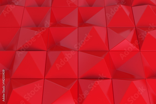Pattern of red pyramid shapes