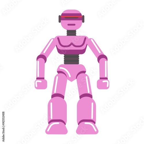 Kid toy children plaything robot transformer vector icon