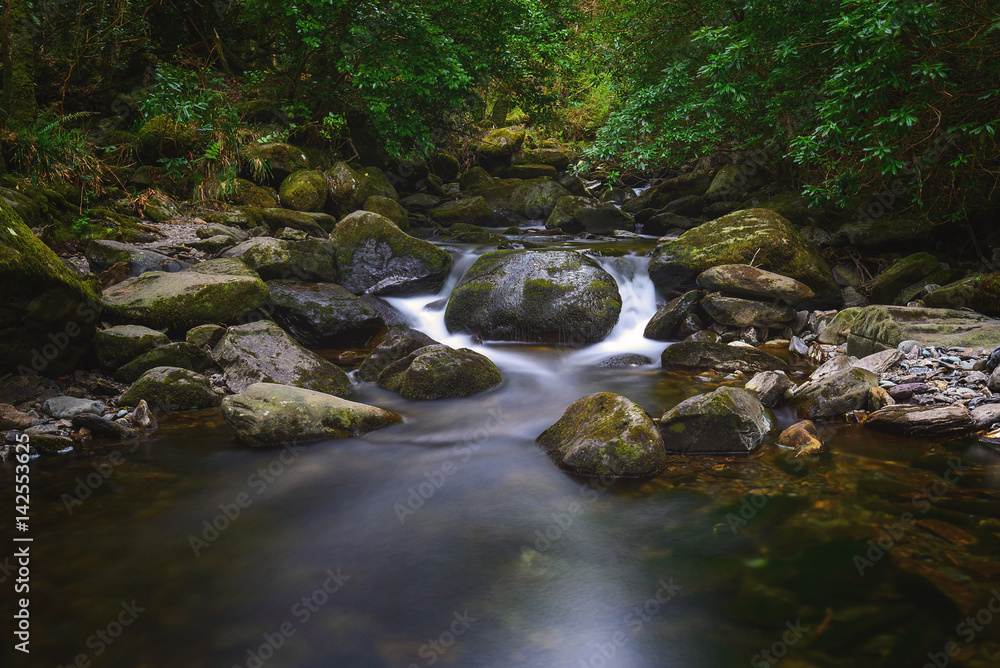 Torc Wasserfall Irland Langzeitbelichtung