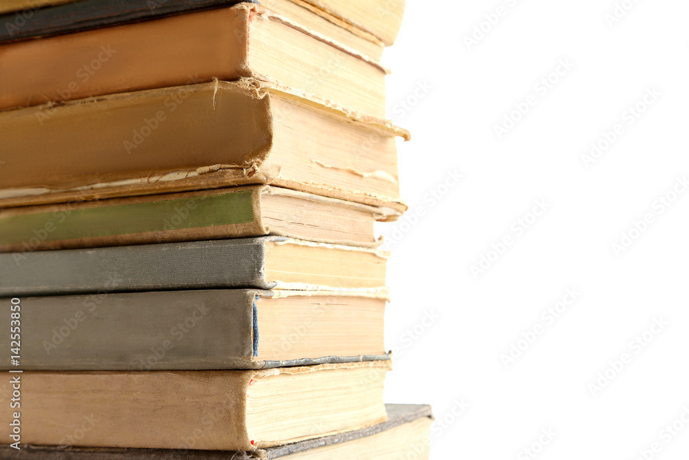 Old books isolated on a white background Old books isolated on a white background